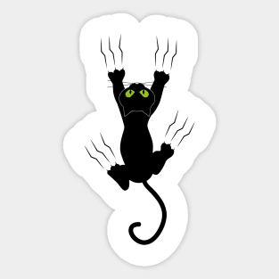 Cat Grabing With Claws Sticker